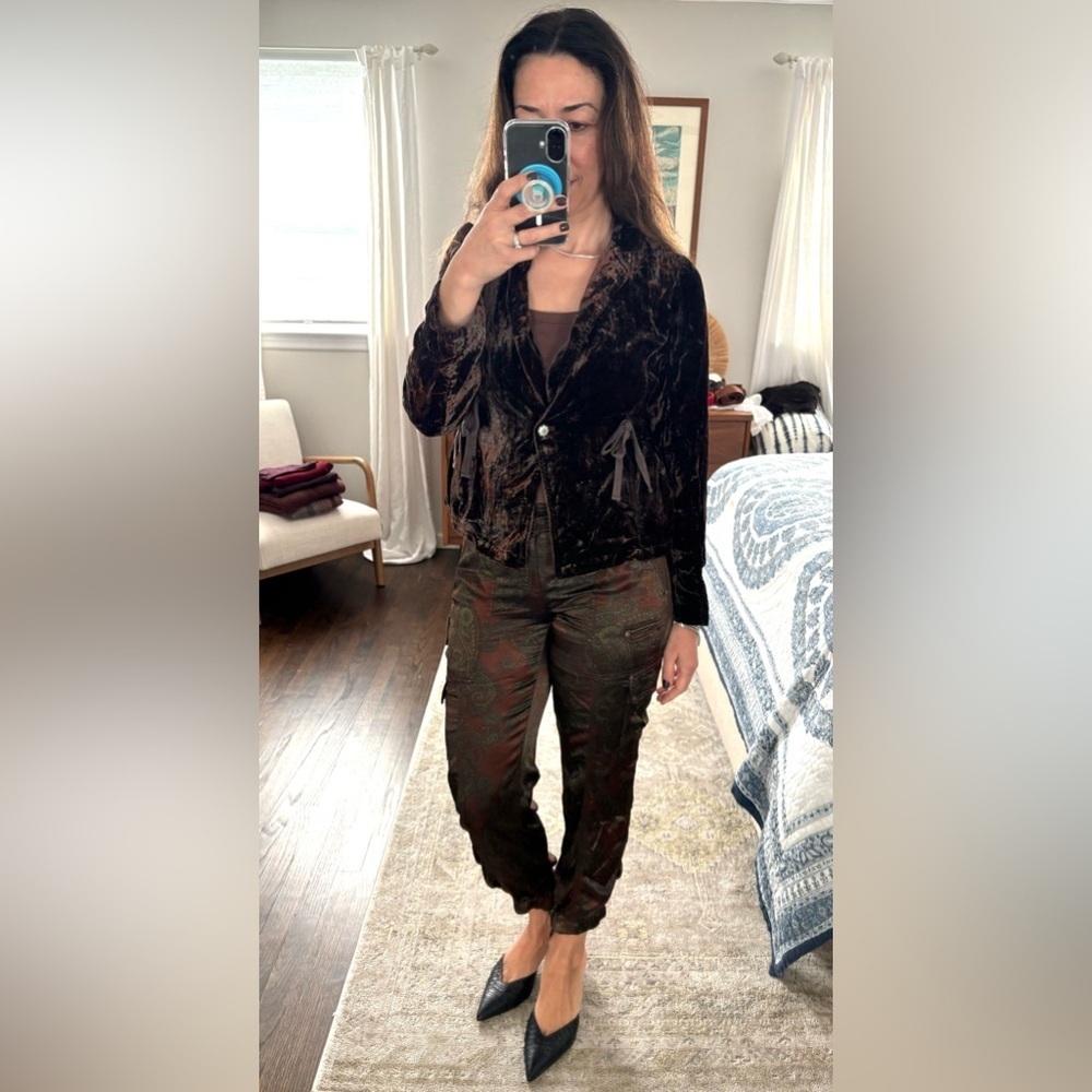 Marrakech Satin Pants and Velvet Jacket Set